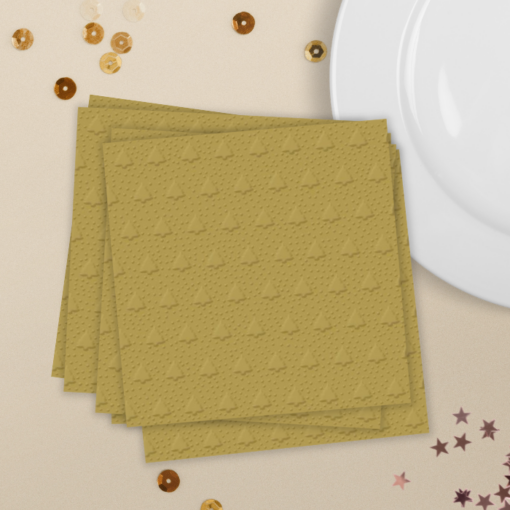 L'Alberetto Uni Gold Napkins - Pack of 20 Paper Napkins-0