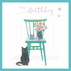 Happy Birthday Black Cat Card - Cards for Good Causes Charity Single Card - Plastic Free-0