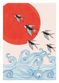 Swallows and Sea Sakura Heights - Everyday Single Card-0