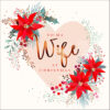 Heart Poinsettia - Wife Single Christmas Card-0