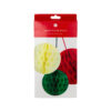 Christmas Paper Honeycomb Decorations - 3 Pack-0