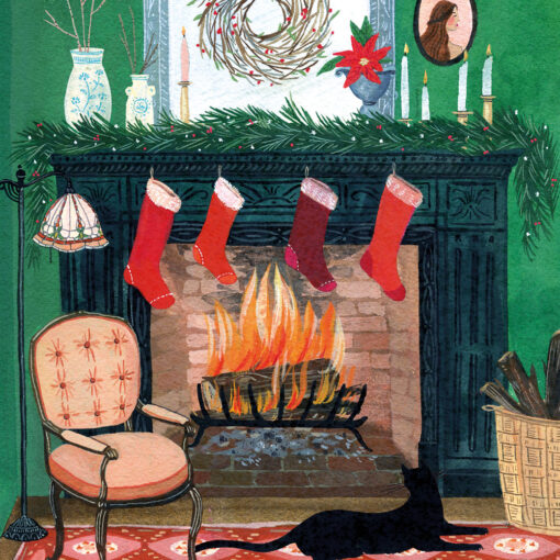 Beside the Fire - Diabetes UK Charity Christmas Cards - Pack of 10-0
