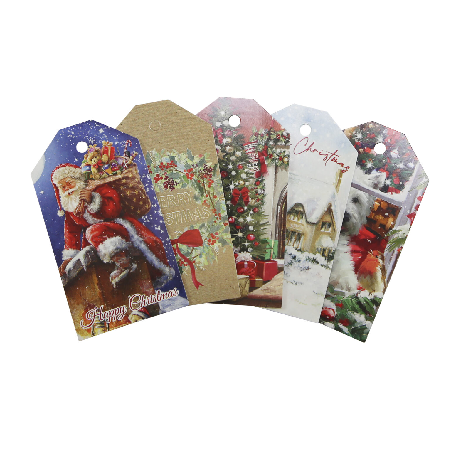 40 Traditional Die Cut Gift Tags FSC-0
