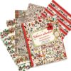 Christmas wrapping paper book with 10 sheets of Victorian style Christmas paper and nine gift tags.
