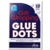 Pack of 32 Gift wrapping glue dots.
