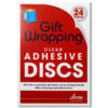 Pack of 24 gift wrapping adhesive discs.