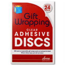 Pack of 24 gift wrapping adhesive discs.