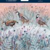 Advent Calendar features an image of three partridges walking across the snowy ground in amongst festive foliage including bright red berries.The calendar is beautifully coloured with the sky a pastel pink which blends throughout the image.