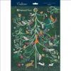 Image of National Trust Woodland Advent Calendar. An elegant tree decorated with colourful flowers, foliage, red berries, birds and squirrels. A deer an hares run beneath the tree.