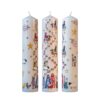 Pillar Advent Candles with nativity design.