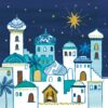 Blue Nativity - Carers UK Charity Christmas Cards - Pack of 10-0