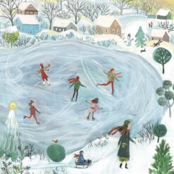 Skating Scene - Cancer Research UK Charity Christmas Cards - Pack of 10-0