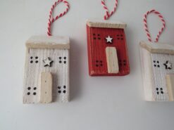 Wooden House Tree Decoration
