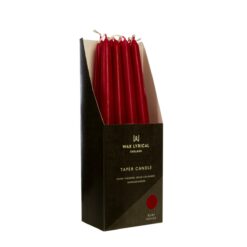 Box of red dinner candles from Wax Lyrical.