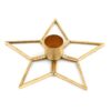 Golden star candle holder