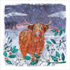Highland Cattle Christmas - Macular Society Charity Christmas Cards - Pack of 10-0