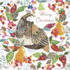 Floral Partridge - National Autistic Society Charity Christmas Cards - Pack of 10-0