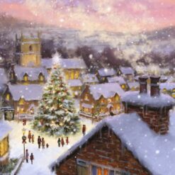Around the Village Tree - Queen Elizabeth's Foundation for Disabled People Charity Christmas Cards - Pack of 10-0