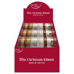 5m Printed Christmas Ribbons