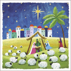 The Sheep and the Nativity - Scope Charity Cards - Pack of 10-0