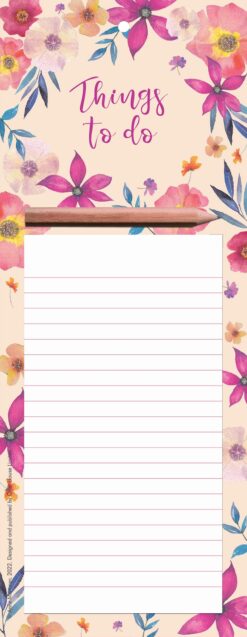 Floral Things To Do Magnetic Jotter-0