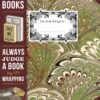 Marbled Book Gift Wrap. Gift wrap for books with a green and white marbled design.