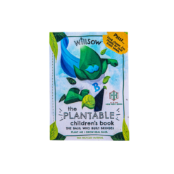 A plantable children's book called The Basil Who Built Bridges. Read the story, plant the pages and grow real basil!