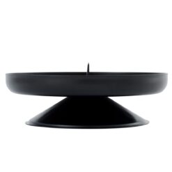 Black metal pillar candle holder