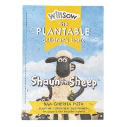 Willsow the plantable children's book. Shaun the Sheep - BAA-GHERITA PIZZA. Plant me and grown real wild flowers.