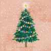 Peach Tree - Bowel Cancer UK Charity Christmas Cards - Pack of 10