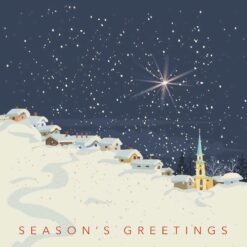 Snowdrift Vintage Village - League Against Cruel Sports Charity Christmas Cards - Pack of 10