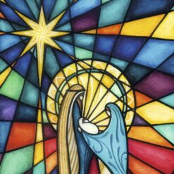 The Stained Glass Saviour - Charlie Waller Trust  Charity Christmas Cards - Pack of 10