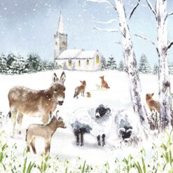Church Animals - Young Lives vs Cancer  Charity Christmas Cards - Pack of 10
