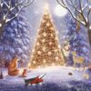 Woodland Animals Around The Golden Tree - The Childrens' Society Charity Christmas Cards - Pack of 10