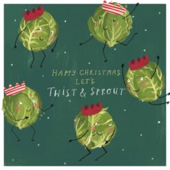 Twist and Sprout - Against Breast Cancer Charity Christmas Cards - Pack of 10