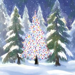 Christmas Tree in the Forest - British Heart Foundation Charity Christmas Cards - Pack of 10