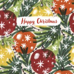 Twinkling Christmas Baubles - Queen Elizabeth's Foundation Charity Christmas Cards - Pack of 10