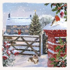 Cat In The Countryside - Cats Protection Charity Christmas Cards - Pack of 10