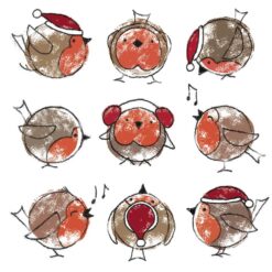 Rockin' Robin - Crisis Charity Christmas Cards - Pack of 10