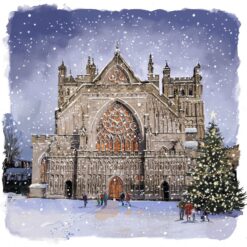 Exeter Cathedral at Christmas - Cards For Good Causes Charity Christmas Cards - Pack of 10