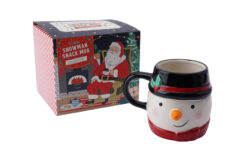 Boxed Snowman Snack Mug