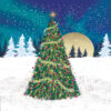 Northern Lights in the Forest - Samaritans Charity Christmas Cards - Pack of 10