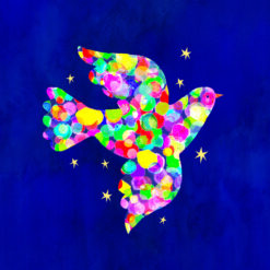 Rainbow Spotty Dove - Scope Charity Christmas Cards - Pack of 10