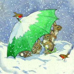 Rabbits Sheltering  - Shelter Charity Cards - Pack of 10