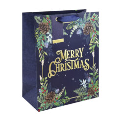 Merry Christmas Foliage Large Bag