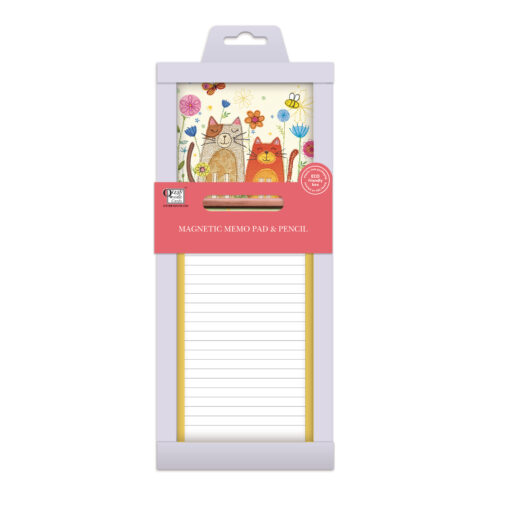 A really useful magnetic jotter pad with a gorgeous cat print. Attach to any magnetic surface or use the hanging hole and keep on top of your to do list! 