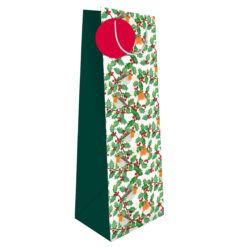 Holly, Berries and Robins Bottle Bag
