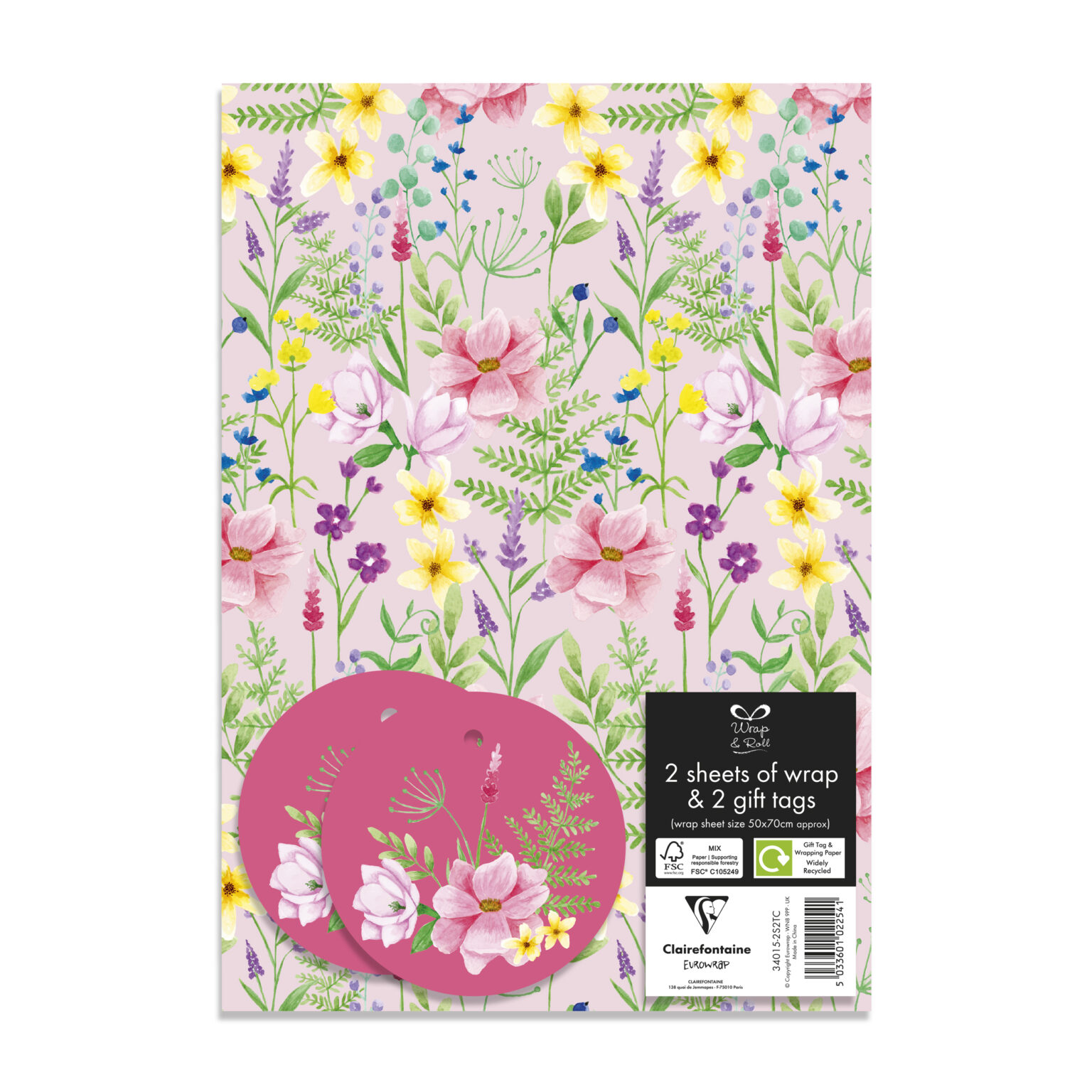 Floral Flat Wrap with Tags – Charity Cards and Gifts