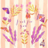 A pink stripy card decorated with colourful moths. Text reads Just for You.