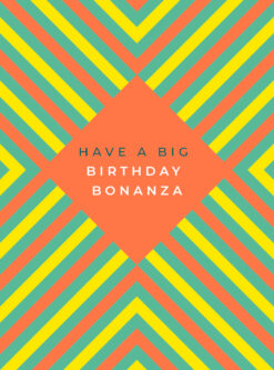 Fluoro Birthday Bonanza Single Card